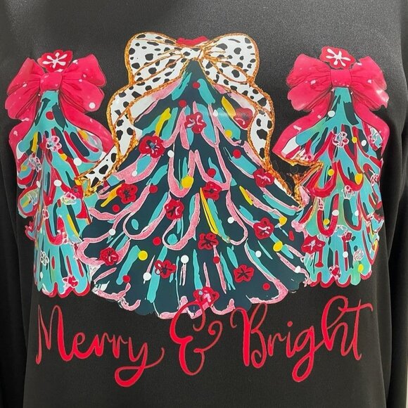 Stencil Merry Bright Christmas Tree Top XL Holiday Winter Comfy Cozy Festive - Picture 3 of 8